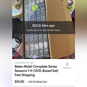 SOLD!! Bates Motel entire series on DVD brand new never opened in packaging s1-5